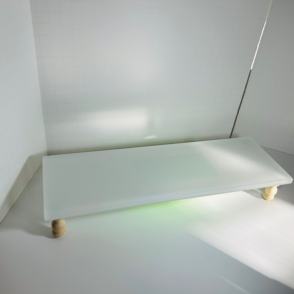 Frosted White Glass Riser - Picture 3 of 3